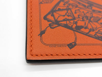 HERMES Carrena No Brid de Gala Leather Charm Key Case/Key Holder