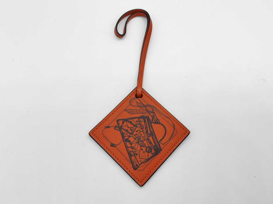 HERMES Carrena No Brid de Gala Leather Charm Key Case/Key Holder
