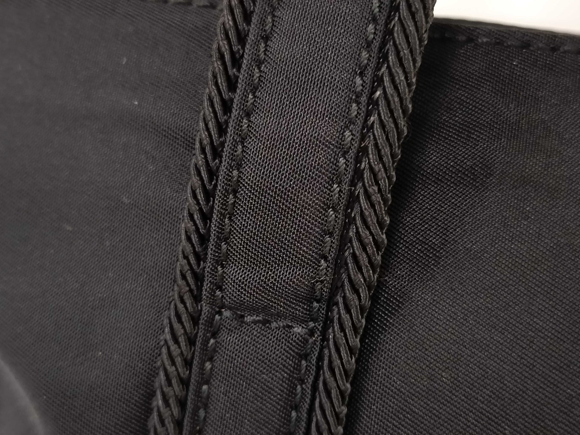 PRADA nylon handbag with embroidered logo