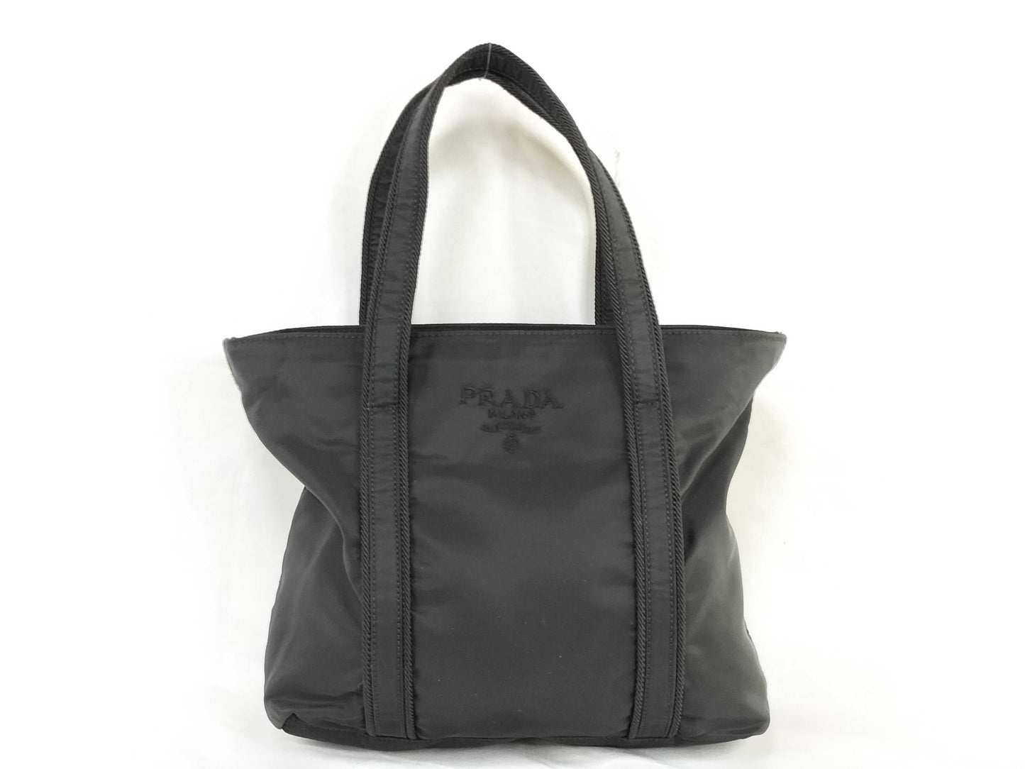 PRADA nylon handbag with embroidered logo