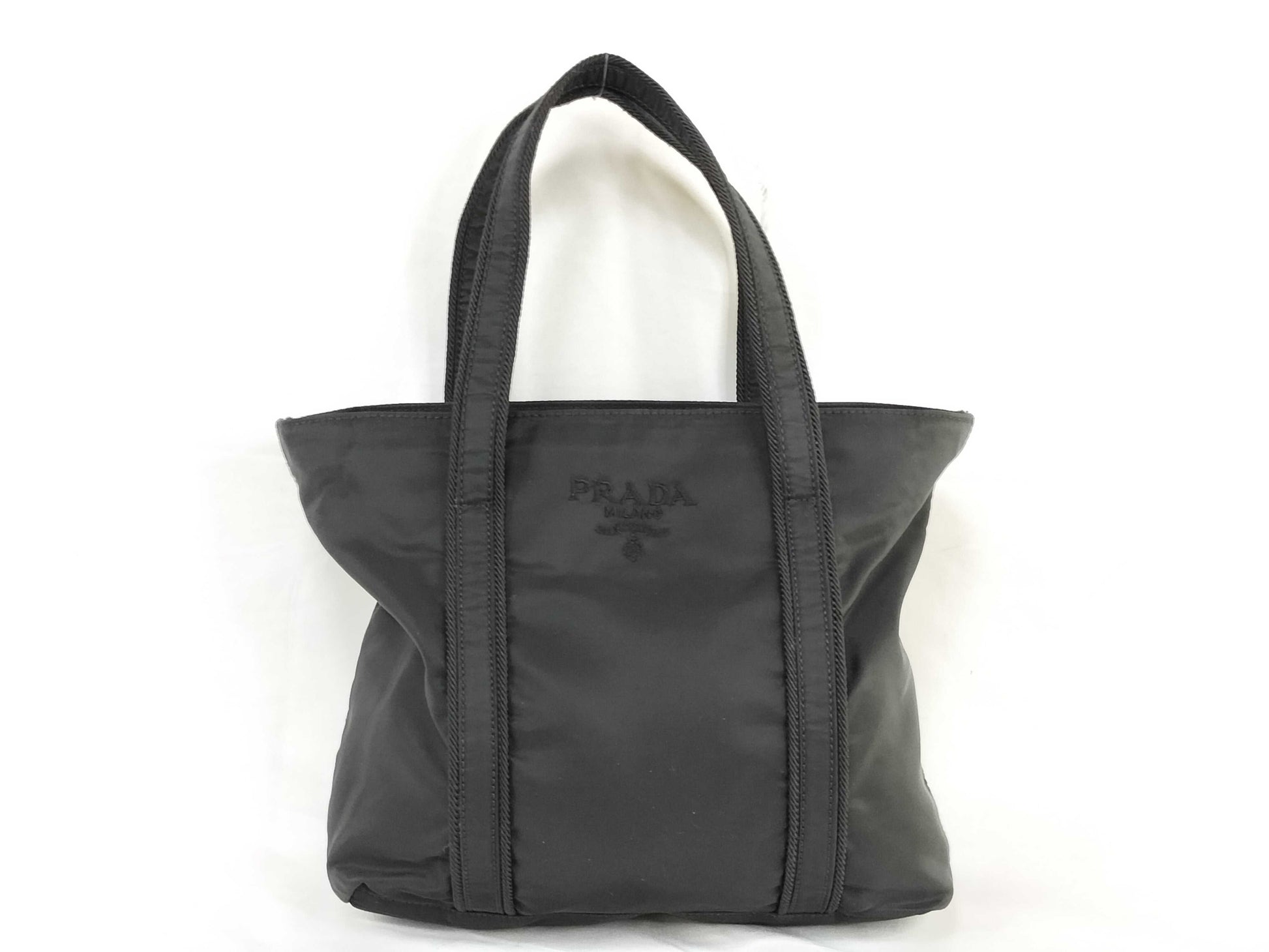 PRADA nylon handbag with embroidered logo