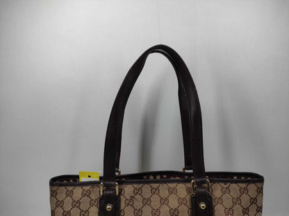 GUCCI GG Canvas Sherry Line Tote Bag