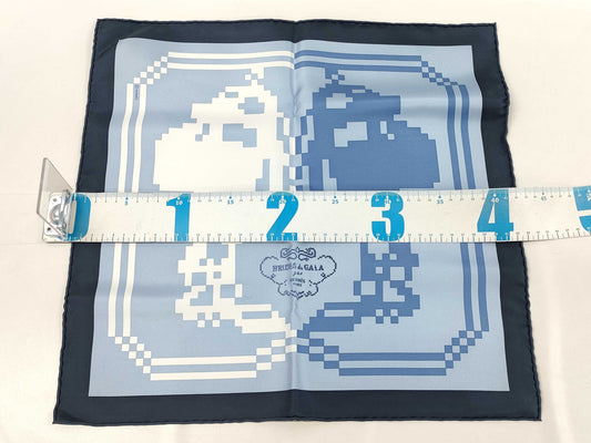 HERMES Carré Bride de Gala Pixel Carré H Pocket Square 42 cm Scarf