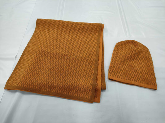 HERMES 100% Cashmere Scarf/Hat Set Other Accessories