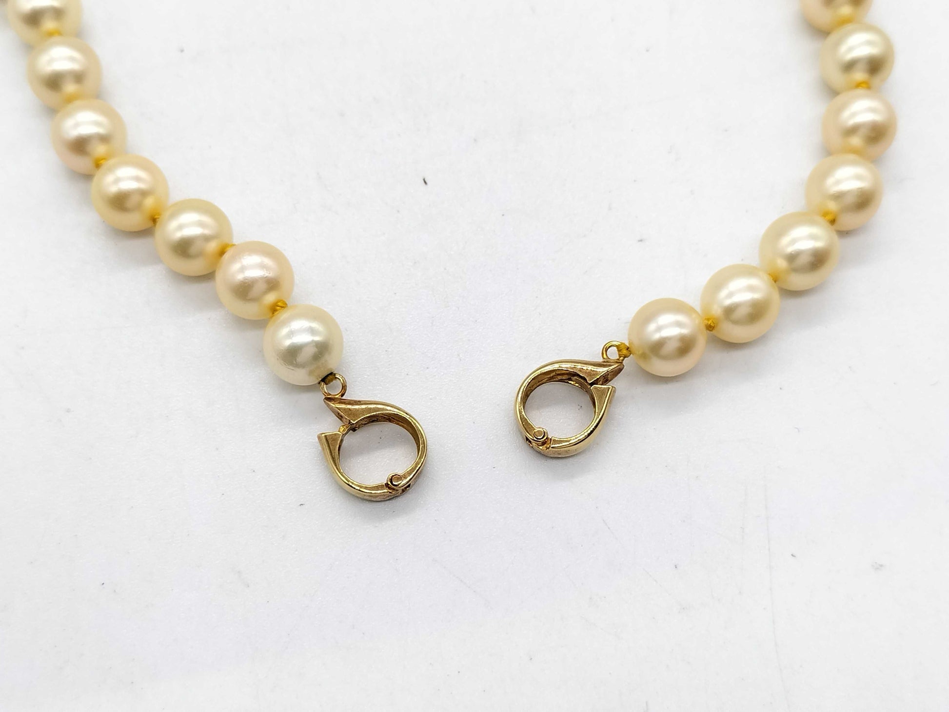 Pearl Necklace, Diameter: Approx. 7.0mm-7.4mm, 18K Gold, 32.8g 