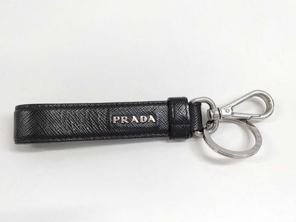 PRADA Saffiano Logo Key Ring Keychain Key Case Keychain
