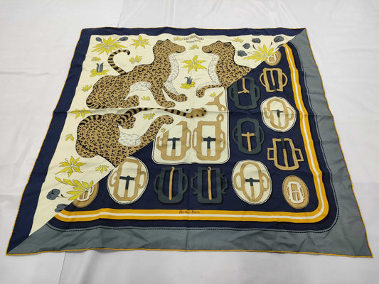 HERMES Carre Leopard Scarf