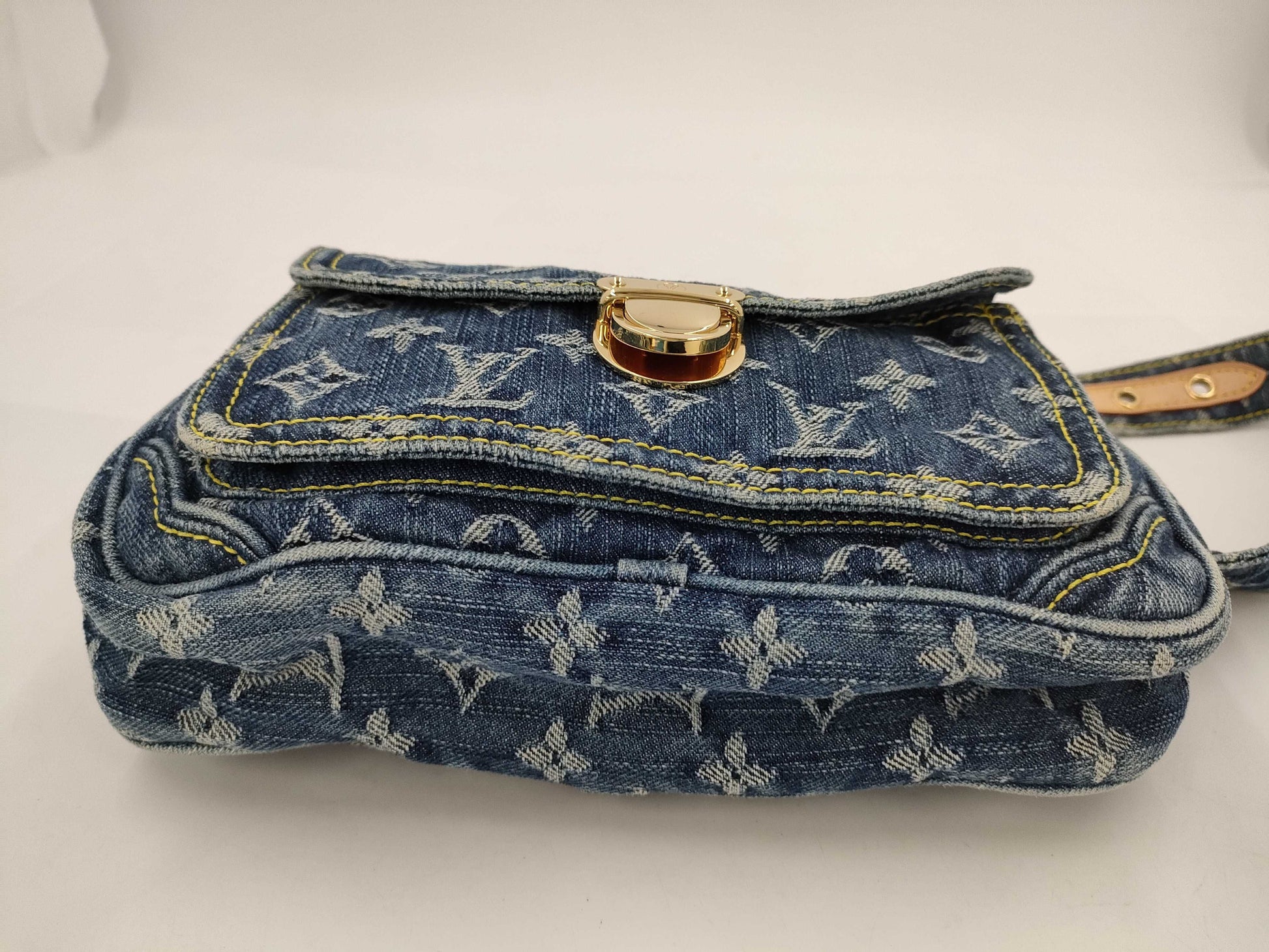 LOUIS VUITTON Denim Bum Bag Waist Bag