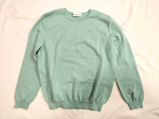 Yves Saint Laurent Logo/Sweater/Light Blue Tops