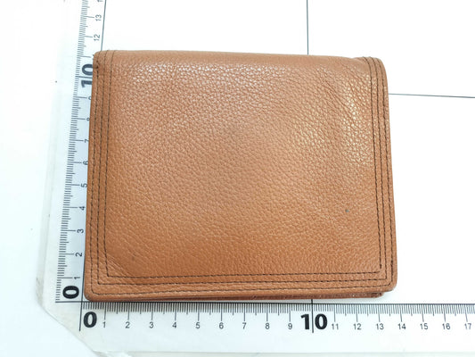 Yves Saint Laurent Leather Logo Folding Wallet