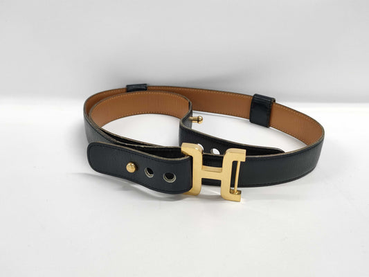 HERMES H buckle 〇J engraved belt