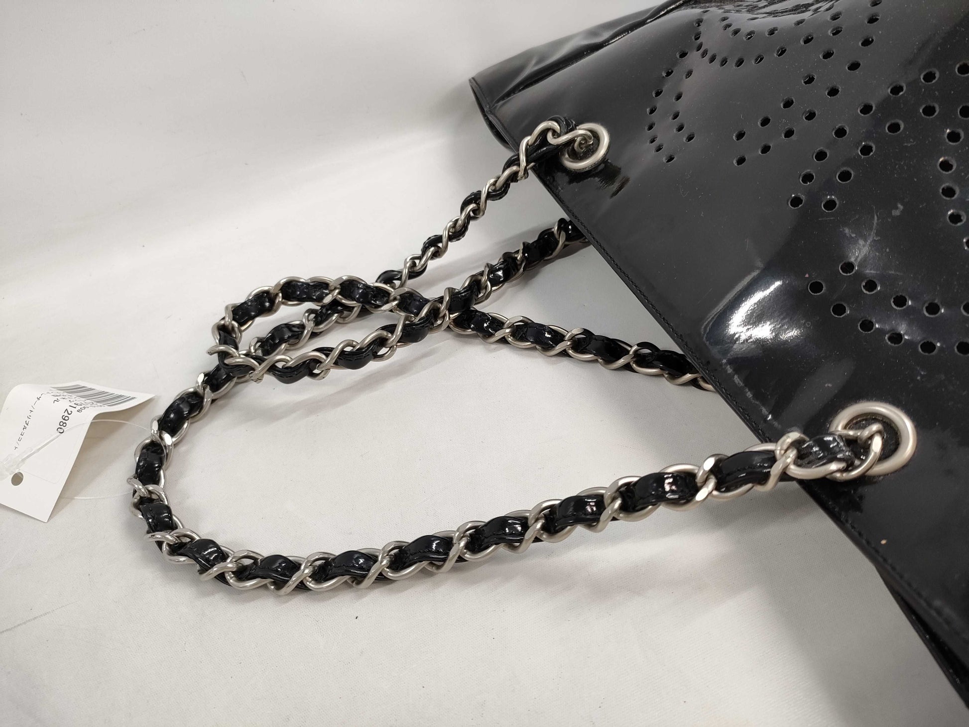 CHANEL Patent Leather/Triple Coco/Tote Bag