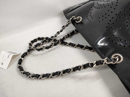 CHANEL Patent Leather/Triple Coco/Tote Bag