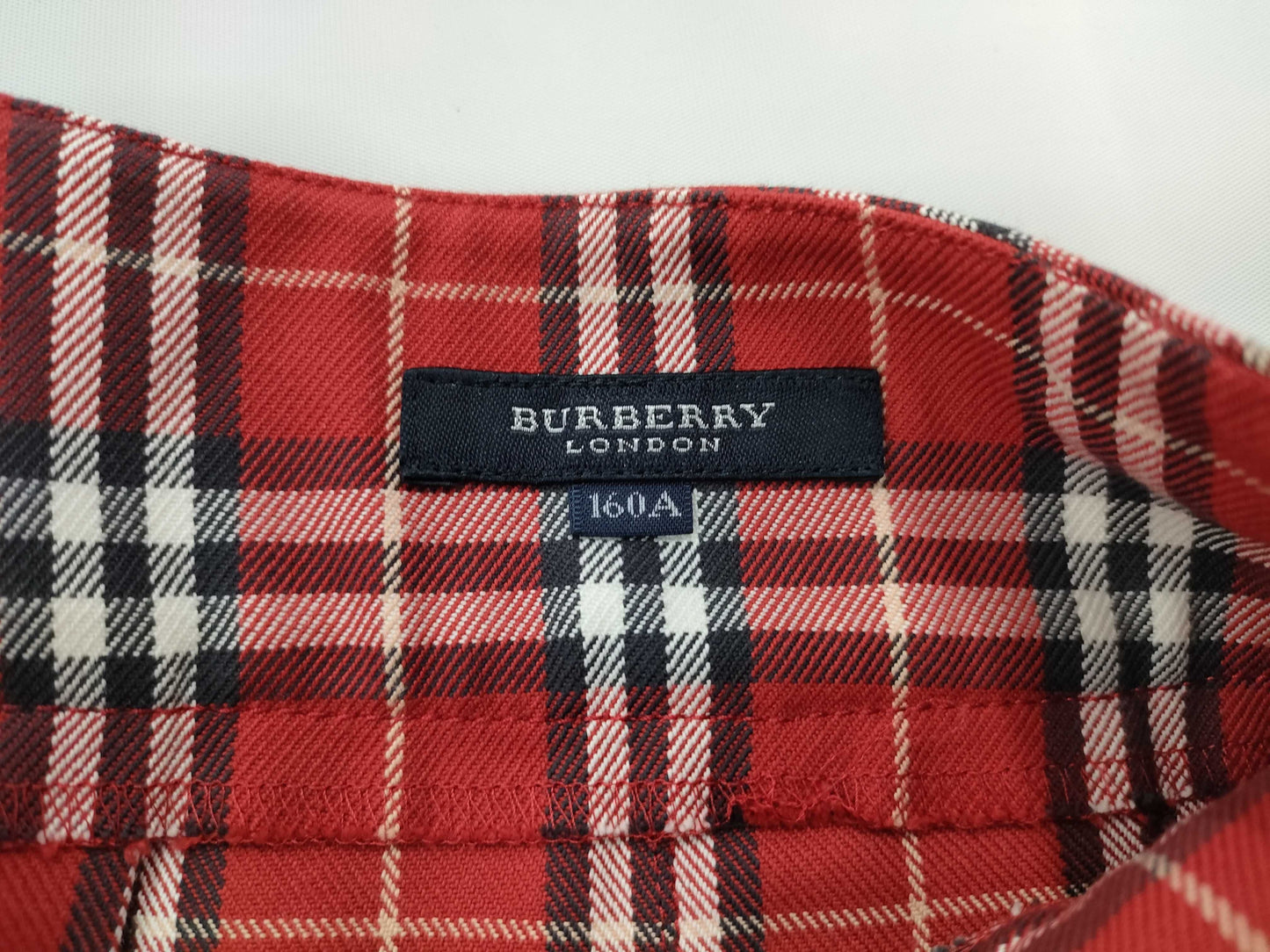 BURBERRY Nova Check Skirt, Red