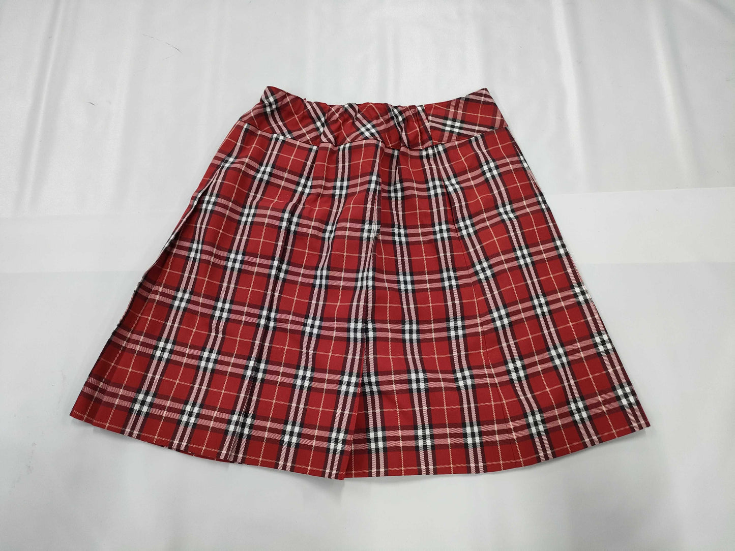 BURBERRY Nova Check Skirt, Red