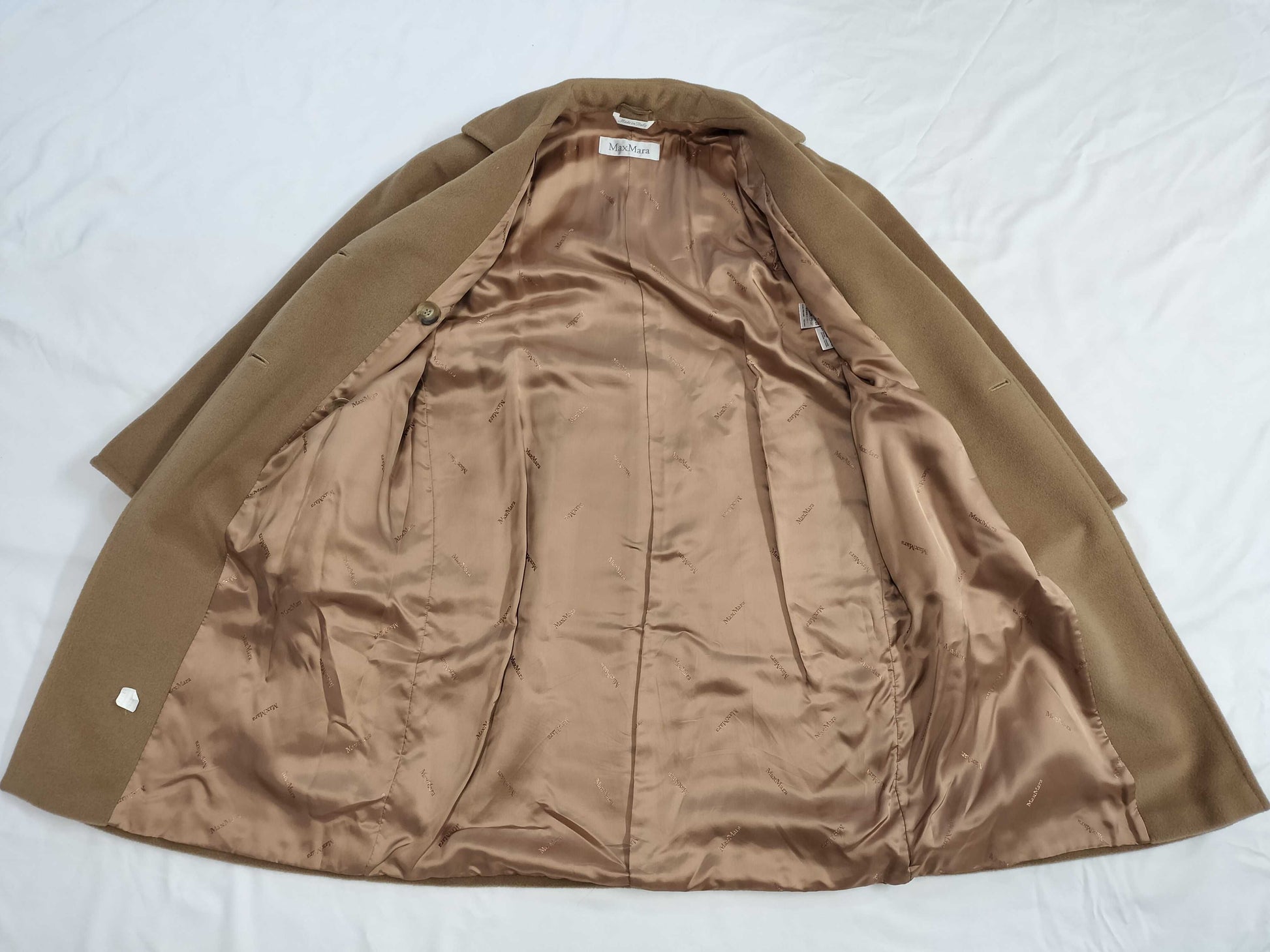 Max Mara Long Wool Coat, Size 38