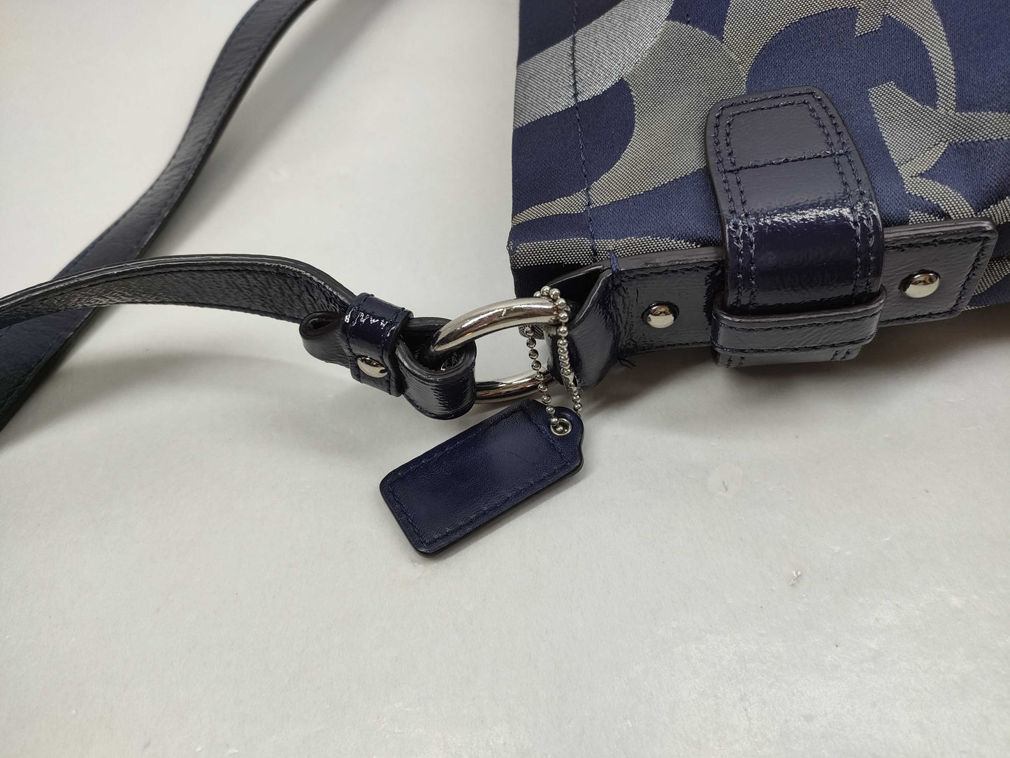 COACH Signature F19820 Optic Signature One Shoulder Canvas Shoulder Bag