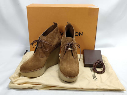 LOUIS VUITTON Monogram Wedge Pumps