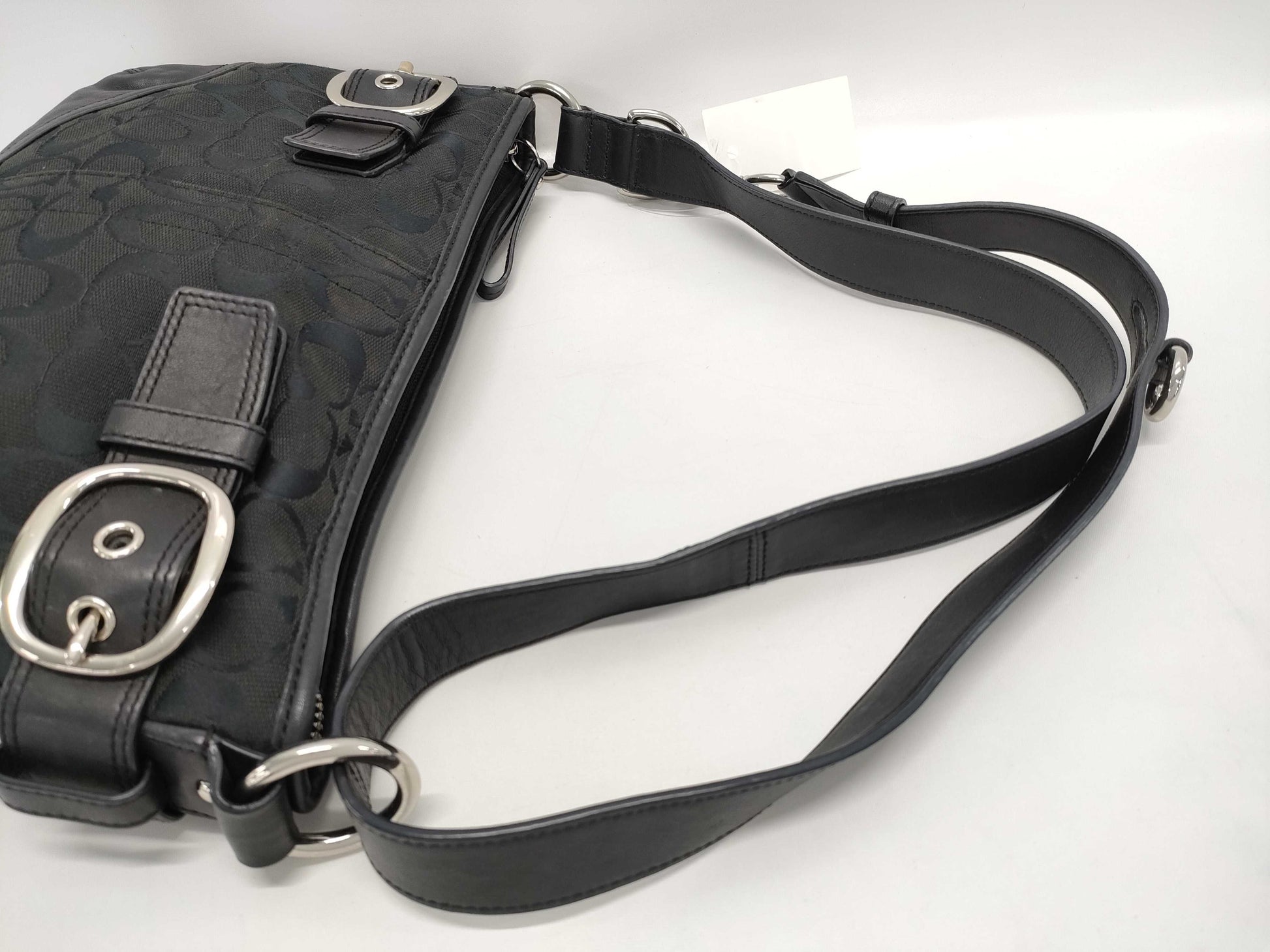 COACH Signature Canvas and Leather Shoulder Bag