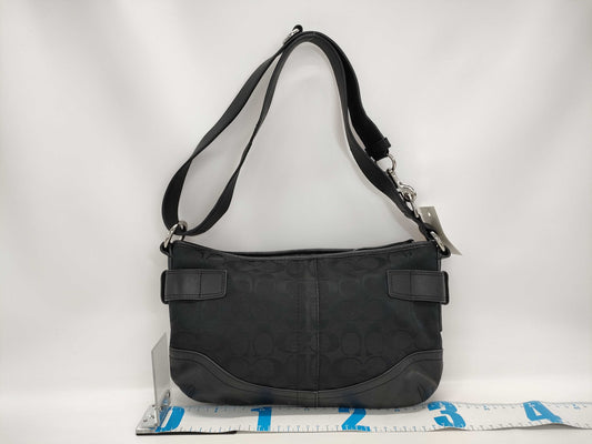 COACH Signature Canvas and Leather Shoulder Bag
