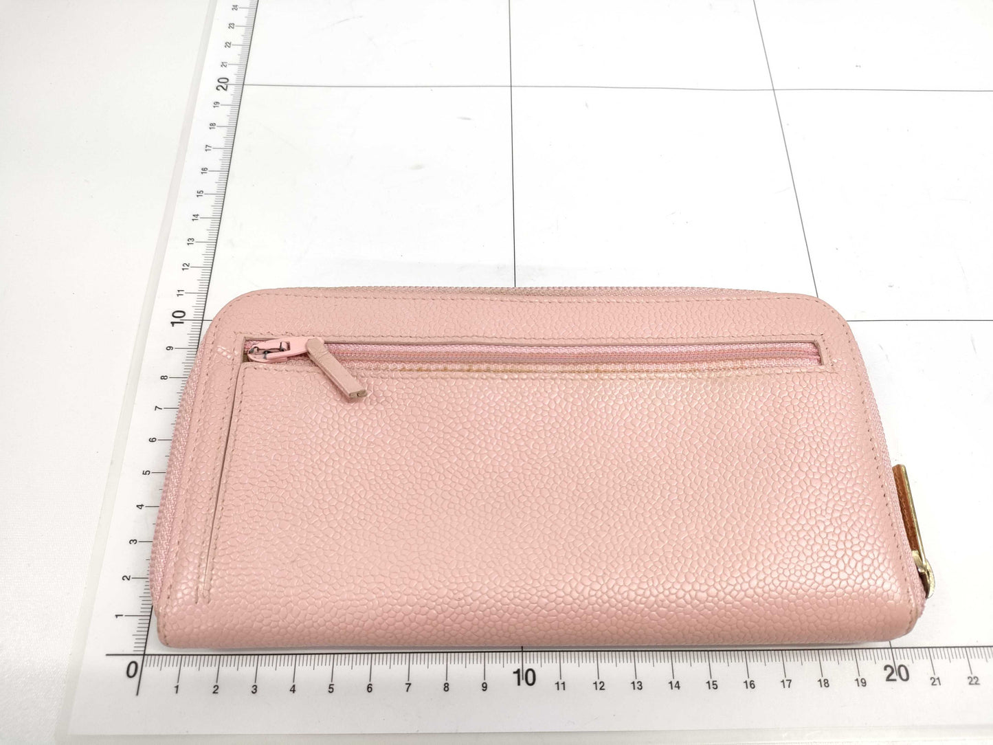 CHANEL Caviar Leather Round Long Wallet Wallet