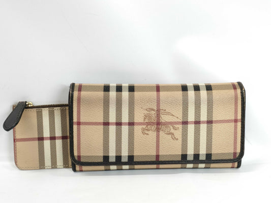 BURBERRY Nova Check PVC Long Wallet