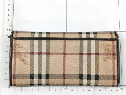 BURBERRY Nova Check PVC Long Wallet