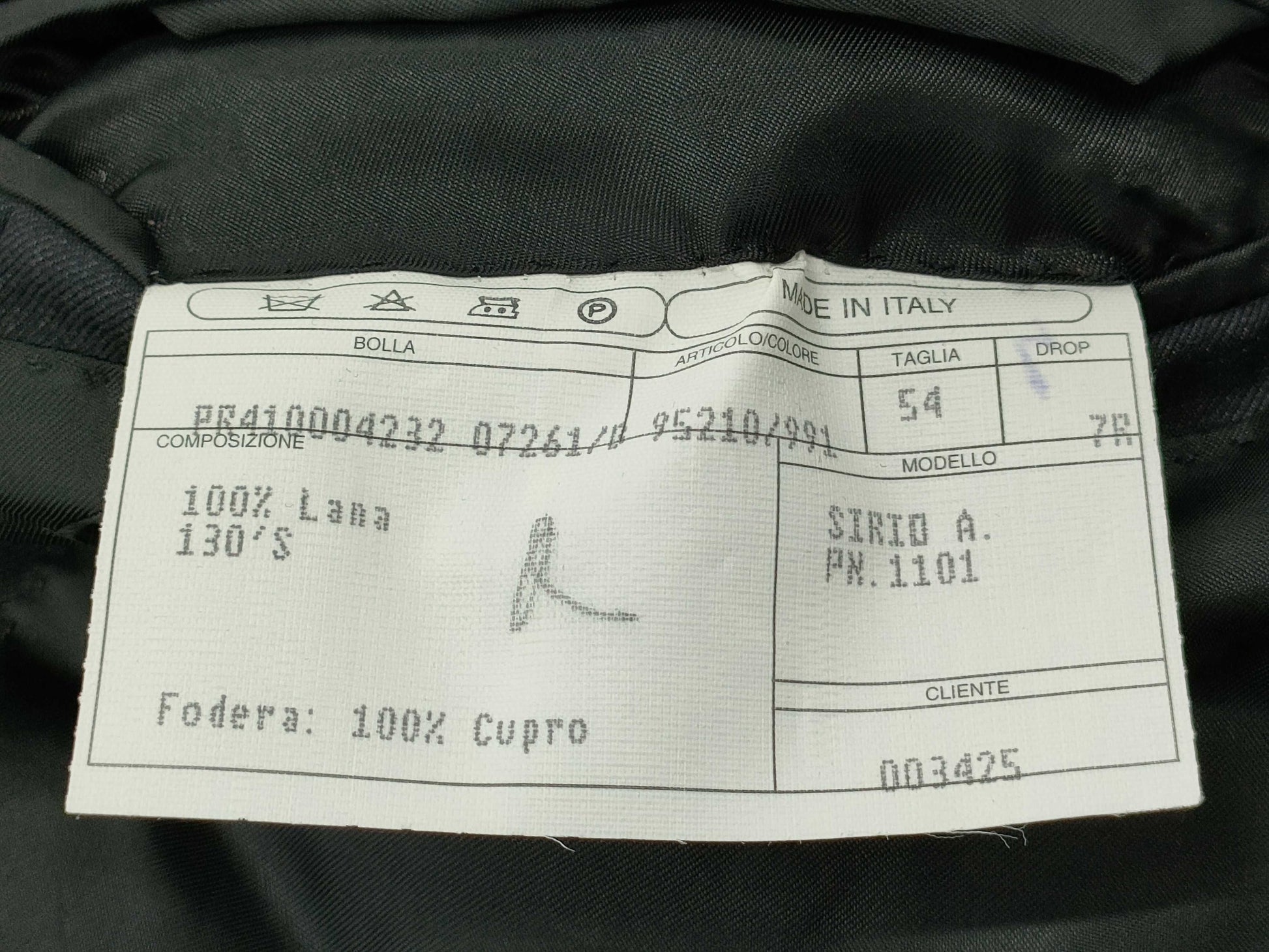 Isaia Suit Set Black Jacket