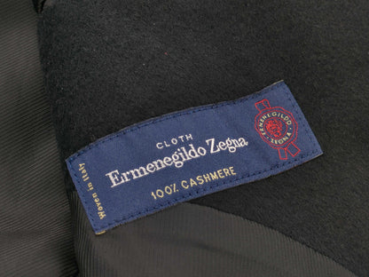 Zegna 100% Cashmere Long Coat, Black