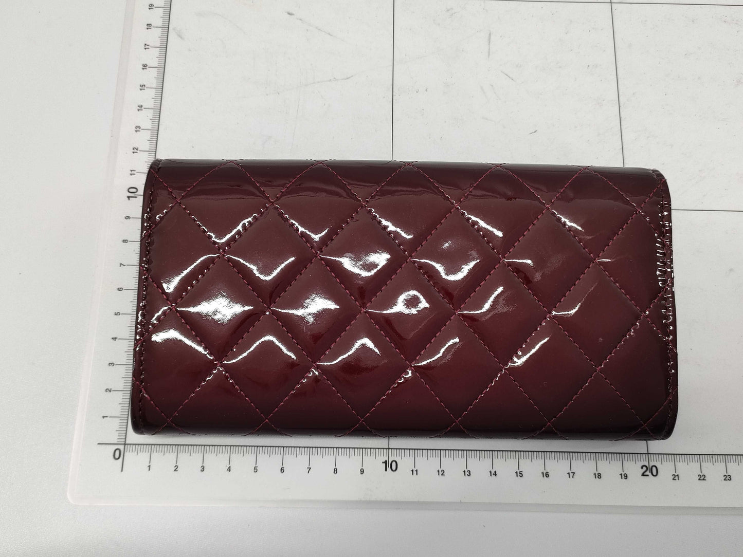 CHANEL enamel long wallet