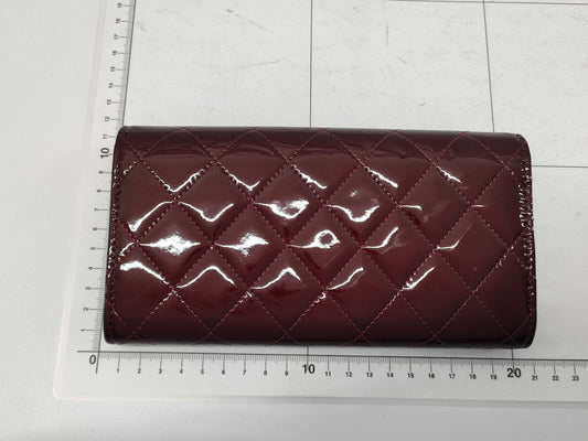 CHANEL enamel long wallet