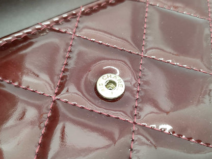 CHANEL enamel long wallet