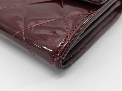 CHANEL enamel long wallet