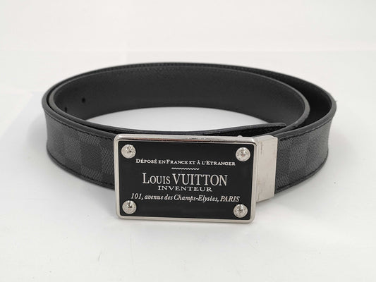 LOUIS VUITTON Damier Graphite M9632 Centurion Enventour Belt