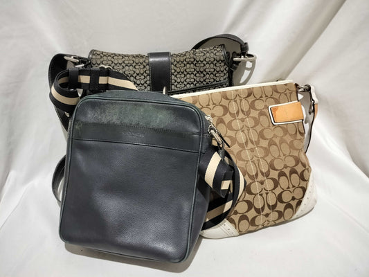 COACH Signature Coach F3K-6377/H05K? 1487/F54782 3-Piece Shoulder Bag Set