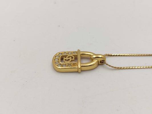 Dior Padlock Motif Necklace