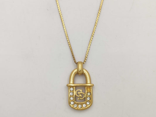 Dior Padlock Motif Necklace