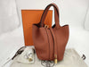 HERMES Picotin Lock PM Handbag, Brown, Gold Hardware, D Stamp