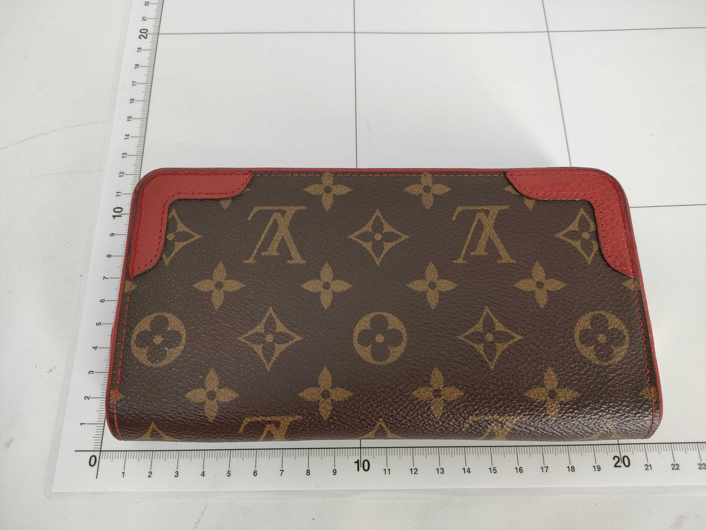 LOUIS VUITTON Monogram Zippy Wallet Retiro Red Wallet