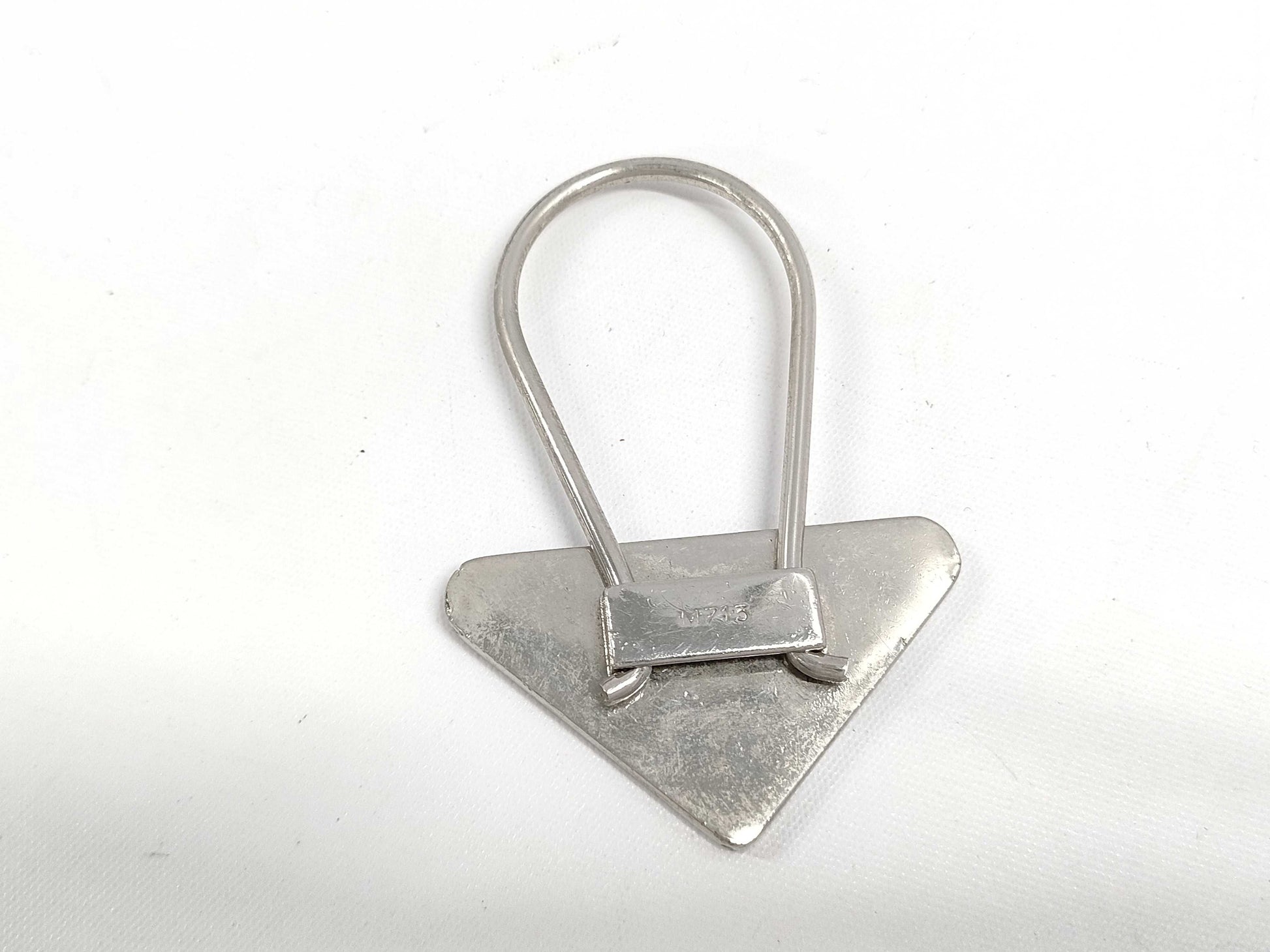 PRADA Triangle Charm M713 Silver Color Other Accessories