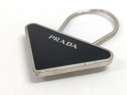PRADA Triangle Charm M713 Silver Color Other Accessories