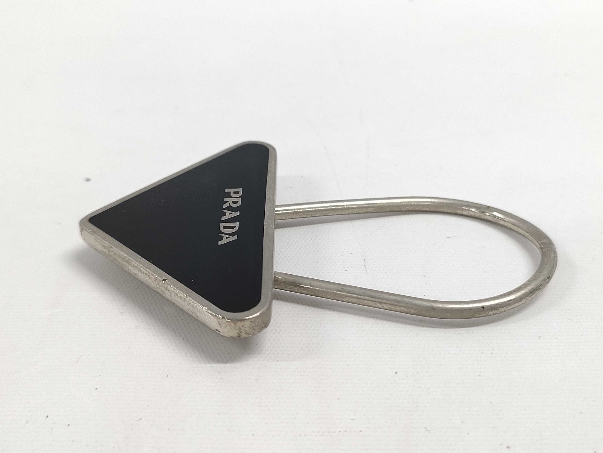 PRADA Triangle Charm M713 Silver Color Other Accessories