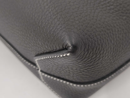 HERMES Cabasellier 31 Trion Black W-Engraved Shoulder Bag