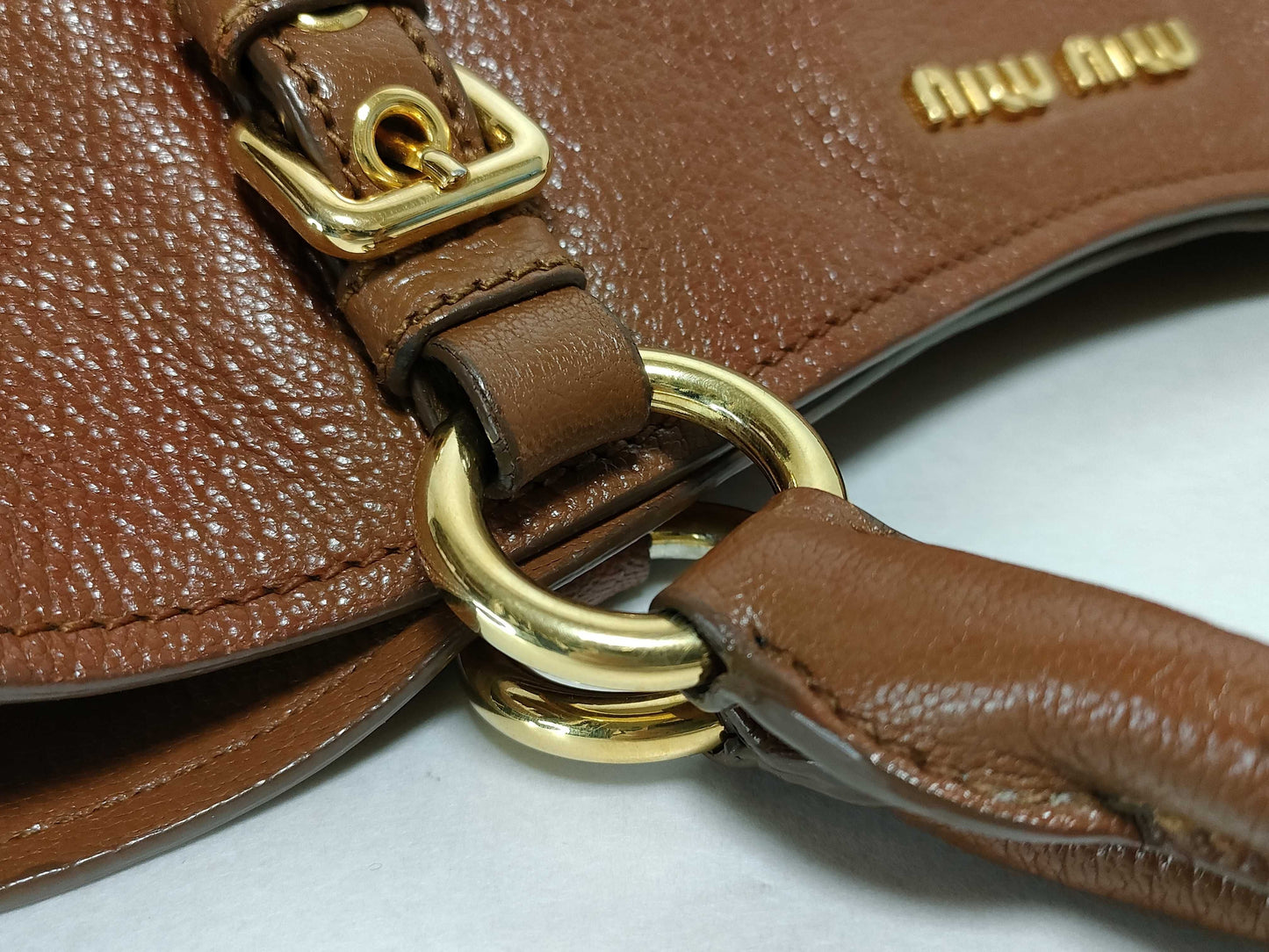 Miu Miu Leather Hand 2WAY ST Missing Handbag