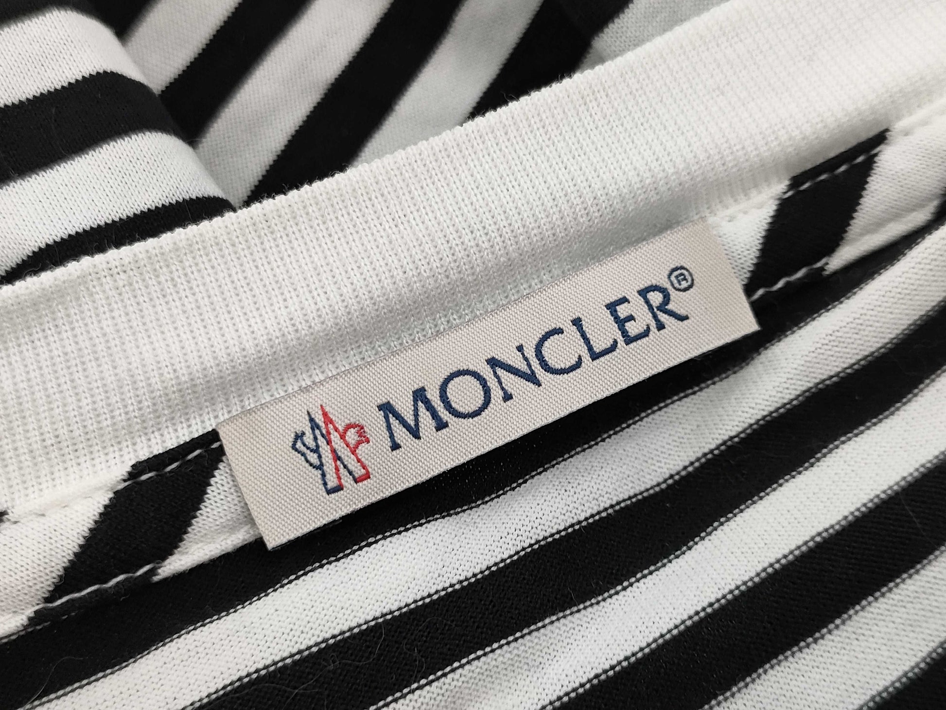 MONCLER Striped Logo T-Shirt *Personalized Tops