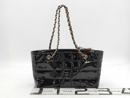 CHANEL Chocolate Bar Enamel Chain Shoulder Bag