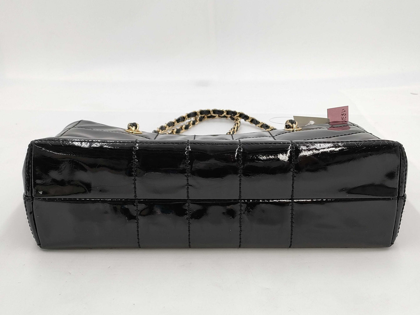 CHANEL Chocolate Bar Enamel Chain Shoulder Bag