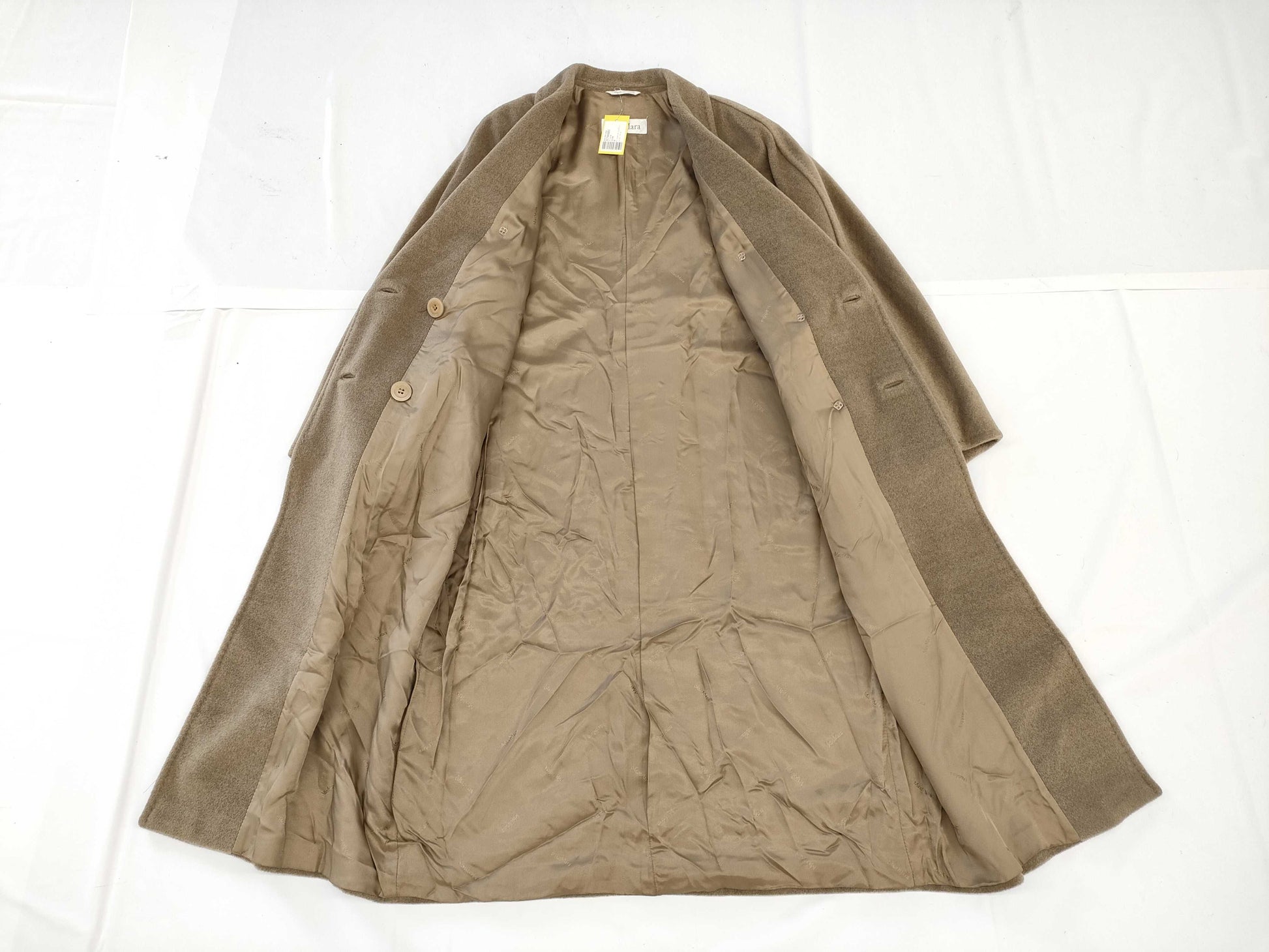 Max Mara Long Coat Beige Wool Coat