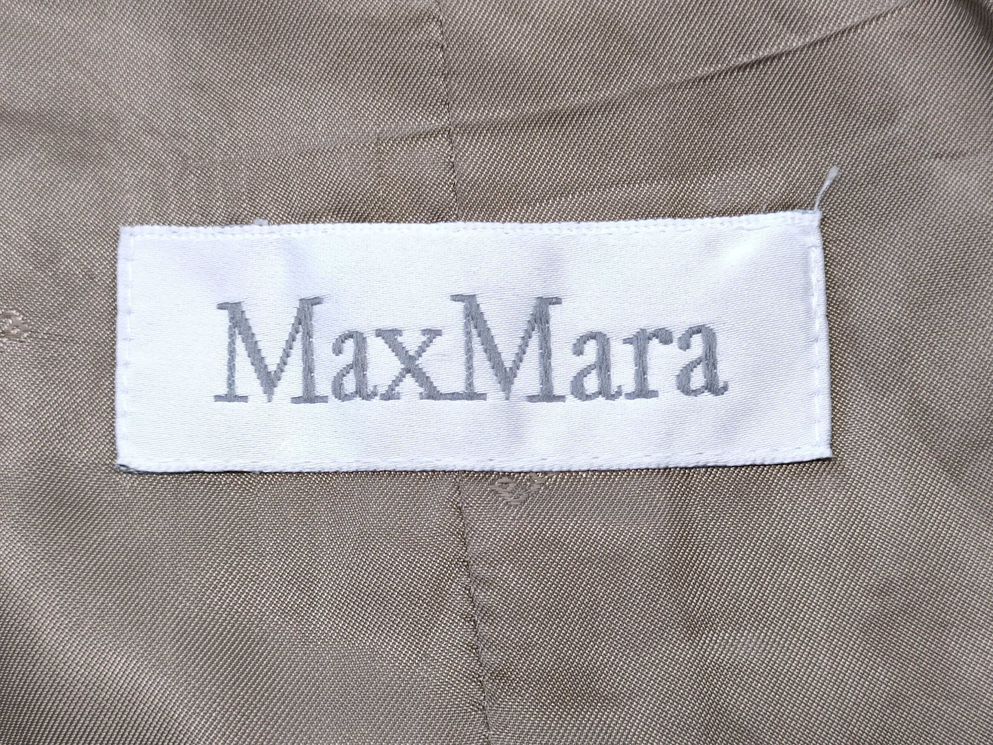 Max Mara Long Coat Beige Wool Coat