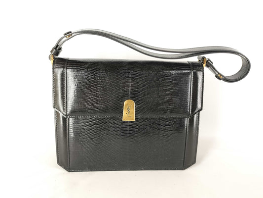 Yves Saint Laurent Lizard Handbag Shoulder Bag